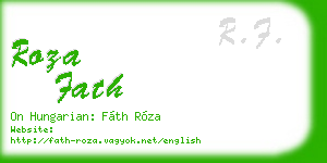 roza fath business card